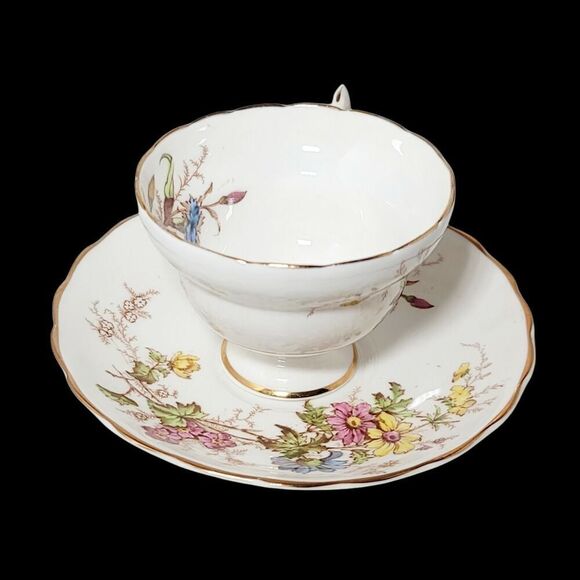 Vintage Rosina Bone China 4867 Vintage Teacup And Saucer Floral Made In England - Picture 4 of 10